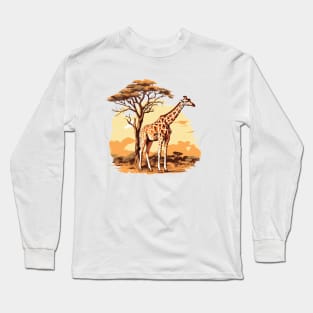 Watercolor Giraffe Long Sleeve T-Shirt